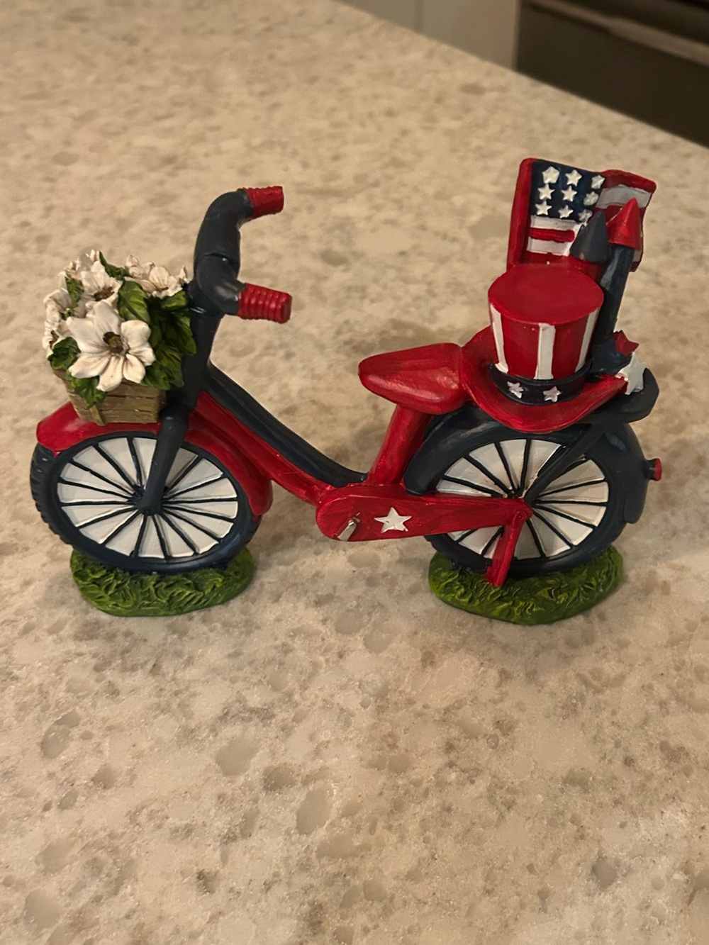 “New” Patriotic Red, White & Blue Bicycle Holiday Decor